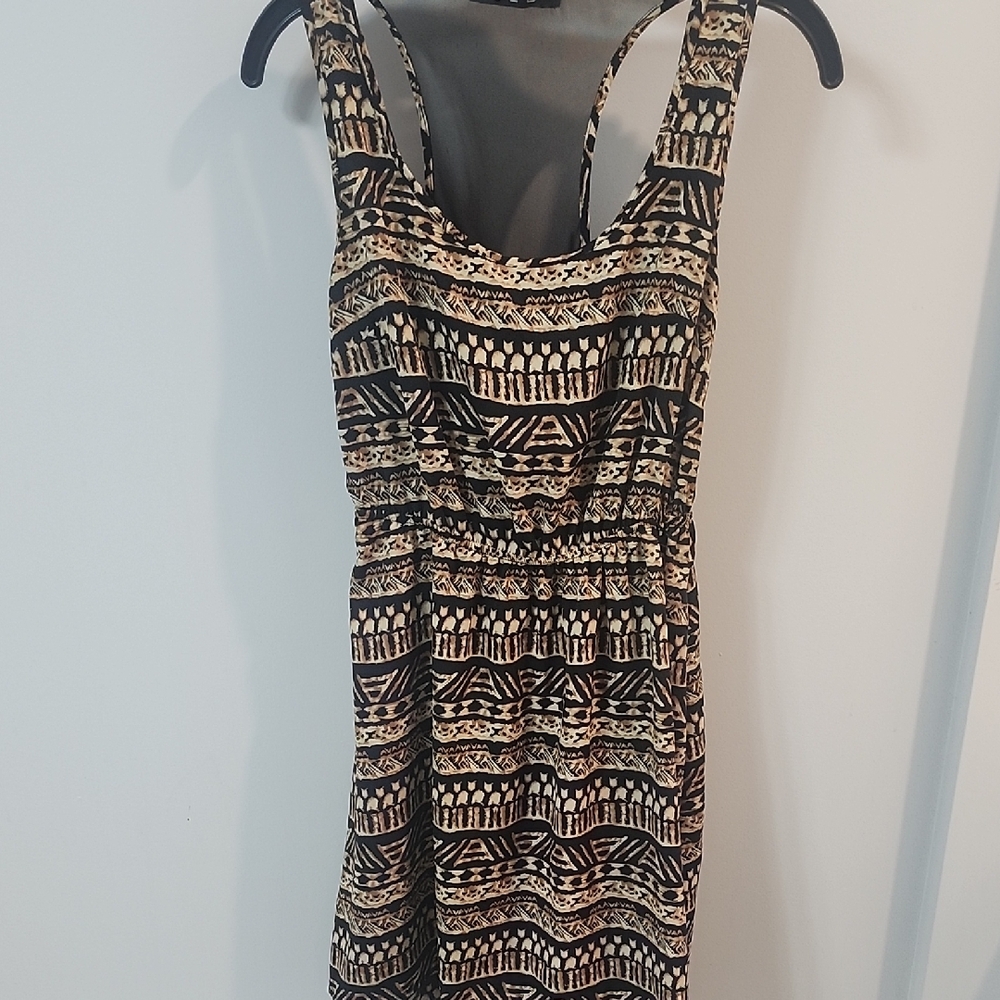 Patterned Sleeveless Dress